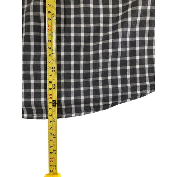 PLACE Size 10 12 Boys DRESS SHIRT Children's Place Plaid Button Up Black White - Picture 9 of 11